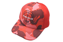 画像をギャラリービューアに読み込む, NERD ナード × A BATHING APE アベイシングエイプ コラボ メッシュキャップ ポリエステル レッド シルバー金具 美品 中古 58380
