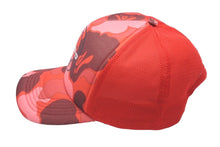 画像をギャラリービューアに読み込む, NERD ナード × A BATHING APE アベイシングエイプ コラボ メッシュキャップ ポリエステル レッド シルバー金具 美品 中古 58380