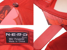 画像をギャラリービューアに読み込む, NERD ナード × A BATHING APE アベイシングエイプ コラボ メッシュキャップ ポリエステル レッド シルバー金具 美品 中古 58380