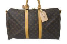 画像をギャラリービューアに読み込む, LOUIS VUITTON ルイヴィトン ボストンバッグ キーポルバンドリエール45 モノグラム M41418 ブラウン ゴールド金具 美品 中古 58558