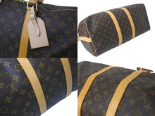 画像をギャラリービューアに読み込む, LOUIS VUITTON ルイヴィトン ボストンバッグ キーポルバンドリエール45 モノグラム M41418 ブラウン ゴールド金具 美品 中古 58558