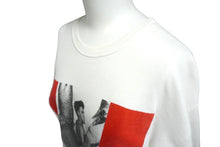 画像をギャラリービューアに読み込む, Versace Jeans Couture ヴェルサーチ ブルースウェーバージーンズ クチュール フォトＴシャツ ホワイト レッド ロゴ サイズXL 美品 中古 58762