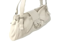 画像をギャラリービューアに読み込む, LOEWE ロエベ アナグラム レザー ワンショルダーバッグ アイボリー ロゴ ハンドバッグ カバン 鞄 良品 中古 59050