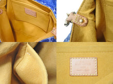 画像をギャラリービューアに読み込む, LOUIS VUITTON ルイヴィトン ハンドバッグ モノグラムデニム ミニプリーティ ブルー ゴールド金具 M95050 美品 中古 59112