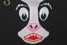 Load image into Gallery viewer, A BATHING APE アベイシングエイプ ホルスタイン ニットキャップ ビーニー ブラック コットン アクリル 美品 中古 59570