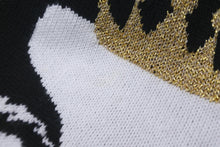 Load image into Gallery viewer, A BATHING APE アベイシングエイプ ホルスタイン ニットキャップ ビーニー ブラック コットン アクリル 美品 中古 59570