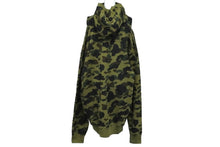 Load image into Gallery viewer, A BATHING APE アベイシングエイプ 1ST CAMO フルジップ パーカー グリーン コットン 3XL 001ZPJ301012M 美品 中古 59590