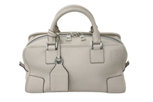 画像をギャラリービューアに読み込む, 極美品 LOEWE ロエベ アマソナ28 ハンドバッグ 352.30.N03 カーフスキン ベージュ シルバー金具 中古 59724