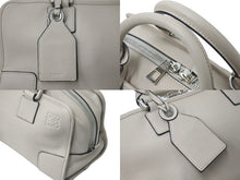 画像をギャラリービューアに読み込む, 極美品 LOEWE ロエベ アマソナ28 ハンドバッグ 352.30.N03 カーフスキン ベージュ シルバー金具 中古 59724