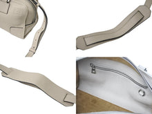 画像をギャラリービューアに読み込む, 極美品 LOEWE ロエベ アマソナ28 ハンドバッグ 352.30.N03 カーフスキン ベージュ シルバー金具 中古 59724