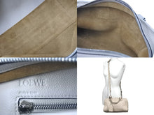 画像をギャラリービューアに読み込む, 極美品 LOEWE ロエベ アマソナ28 ハンドバッグ 352.30.N03 カーフスキン ベージュ シルバー金具 中古 59724