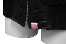 Load image into Gallery viewer, A BATHING APE アベイシングエイプ ダウンジャケット レザー ブラック 牛革 ナイロン レディース サイズTALL 美品 中古 59841