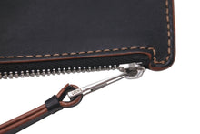 画像をギャラリービューアに読み込む, LOEWE ロエベ コインケース カードホルダー カーフスキン カラーステッチ ブラック ブラウン シルバー金具 良品 中古 59866