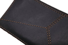 画像をギャラリービューアに読み込む, LOEWE ロエベ コインケース カードホルダー カーフスキン カラーステッチ ブラック ブラウン シルバー金具 良品 中古 59866