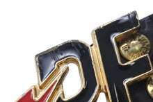 Load image into Gallery viewer, A BATHING APE アベイシングエイプ ベルト BAPESTA ベイプスタロゴバックル サイズS レザー ブラック ゴールド 美品 中古 59998