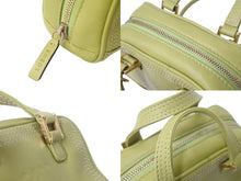 画像をギャラリービューアに読み込む, LOEWE ロエベ アマソナ 2WAY マイクロミニ ハンドバッグ ショルダーバッグ ポーチ ライムグリーン 美品 中古 60129