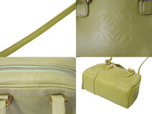 画像をギャラリービューアに読み込む, LOEWE ロエベ アマソナ 2WAY マイクロミニ ハンドバッグ ショルダーバッグ ポーチ ライムグリーン 美品 中古 60129