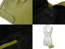 画像をギャラリービューアに読み込む, LOEWE ロエベ アマソナ 2WAY マイクロミニ ハンドバッグ ショルダーバッグ ポーチ ライムグリーン 美品 中古 60129