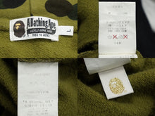 Load image into Gallery viewer, A BATHING APE アベイシングエイプ シャークフードジャケット グリーンカモフラージュ 001LJB201024X サイズL 美品 中古 60587