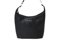 画像をギャラリービューアに読み込む, GUCCI グッチ ショルダーバッグ ジャッキー レザー ブラック ゴールド金具 イタリア製 美品 中古 60671