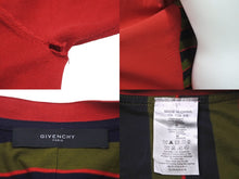 画像をギャラリービューアに読み込む, Givenchy ジバンシー カーディガン 切り替え ボーダー レッド グリーン ネイビー コットン サイズS 13S 7728 578 良品 中古 60715