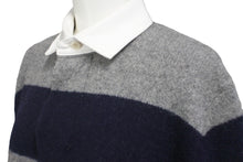 画像をギャラリービューアに読み込む, POLO RALPH LAUREN ポロラルフローレン ニット ボーダー グレー ネイビー ウールカシミヤ混 サイズXS 美品 中古 60719