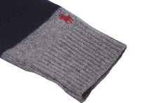 画像をギャラリービューアに読み込む, POLO RALPH LAUREN ポロラルフローレン ニット ボーダー グレー ネイビー ウールカシミヤ混 サイズXS 美品 中古 60719