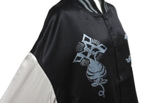 画像をギャラリービューアに読み込む, 新品未使用 24SS SAINT Mxxxxxx セントマイケル サテンジャケット SM-YS8-0000-C12 ナイロン ブラック グレー サイズL 60870