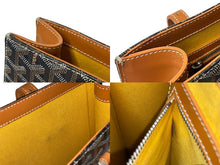 画像をギャラリービューアに読み込む, GOYARD ゴヤール コモール GM ハンドバッグ ブラック ブラウン PVCコーティングキャンバス シルバー金具 美品 中古 61453