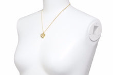 Load image into Gallery viewer, GIVENCHY ジバンシー ハート ネックレス ペンダント ゴールド クリア 金色 レディース 美品 N38585
